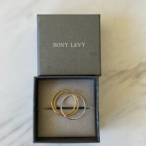 Bony Levy Nordstrom white and gold 14k ring. Size 8